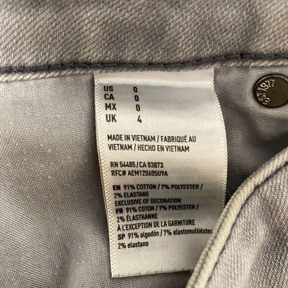 American eagle superstretch High rise  Shorty/gray women’s jean shorts festival - Picture 5 of 8